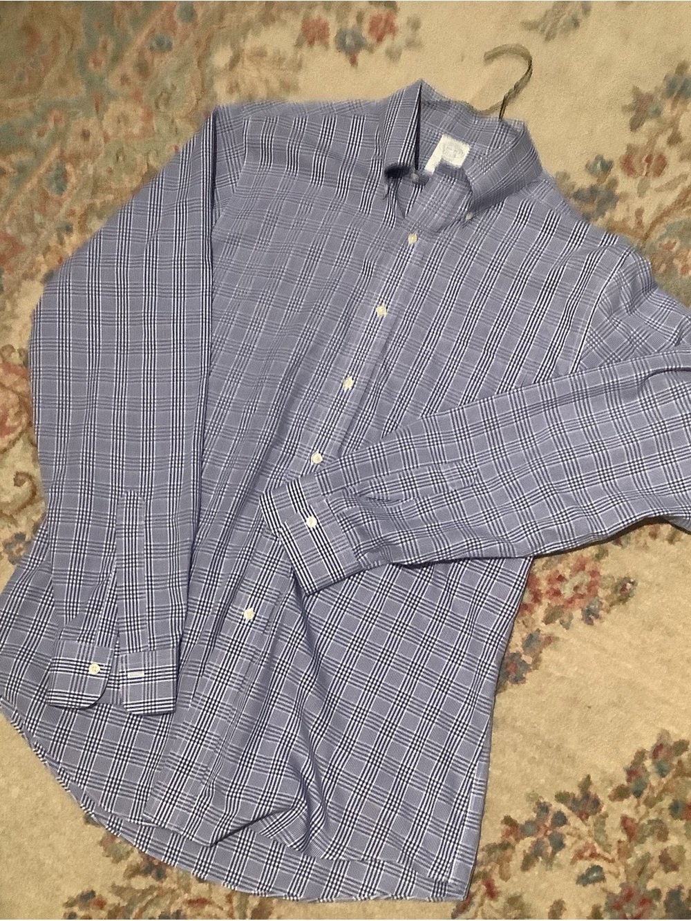Brooks Brothers Regent Blue/White Windowpane Check Button-Down Shirt Sz 15.5 - Picture 3 of 6